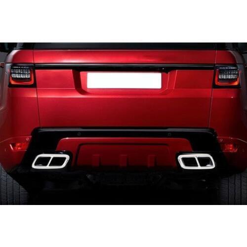 2pcs Shiny Silver Chrome Stainless Steel Exhaust Pipe Cover Trim For Range Rover Sport 2018 2019 AMG Car Accessories