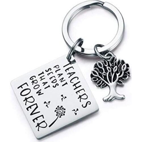 Teacher Keychain Teacher Plant Seeds That Grow Forever Keyring for Teachers Day Keyring Gifts Jewelry