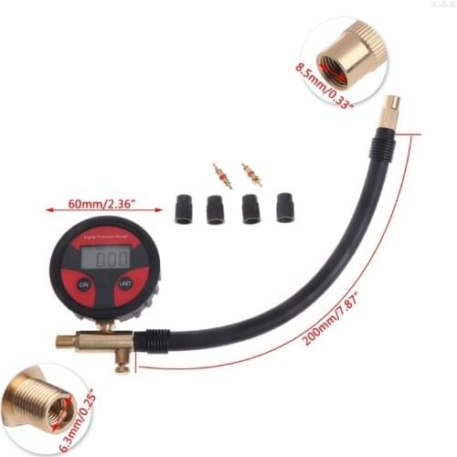 0-200PSI Digital Tyre Tire Air Pressure Gauge LCD Manometer Car Truck Motorcycle l29k dropship