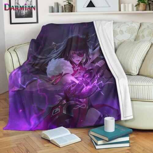 DARMIAN Trend Anime Cool Girl Printing Bedding Sheet Fleece Blanket Nap Knee Blankets of Sofa Office Travel Hotel Mantas De Cama