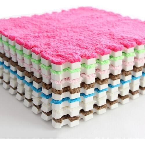 Living Room Bedroom Children Kids Soft Carpet Top Sale 30*30cm Carpet Magic Patchwork Jigsaw Splice Heads Climbing Baby Mat