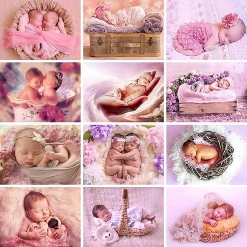 Evershine Diamond Painting Baby Mosaic Diamond Embroidery Newborn Full Square Rhinestone Picture Cross Stitch Kit Needlework