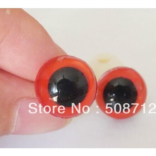 Fress ship!!!200pcs/lot 10mm ed color pupil toy eyes/ safety eyes with PLASTIC lock-washers
