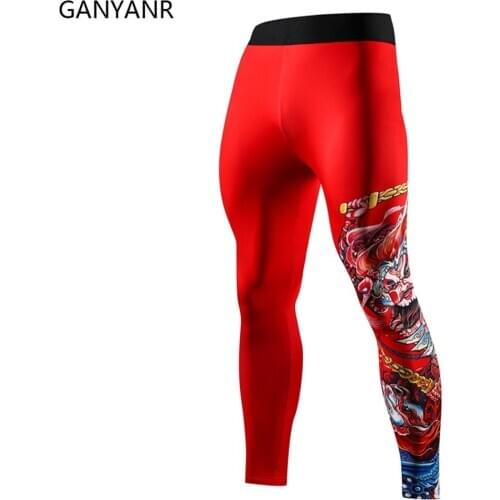 GANYANR Men Compression Pants Running Tights Sportswear Leggings Gym Fitness Sexy Basketball Sport Yoga Jogging Track Long Cool