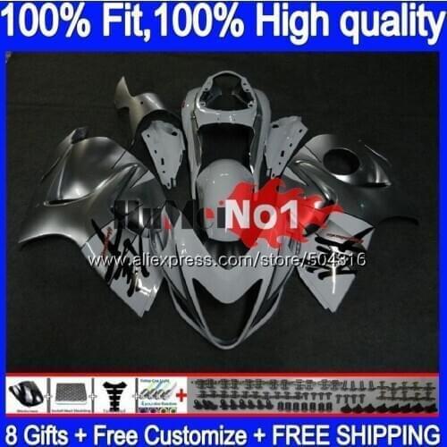 Injection For SUZUKI Hayabusa GSXR 1300 GSXR-1300 Silver white 29MC.5 GSXR1300 2008 2009 2010 2011 2012 08 09 10 11 12 Fairing