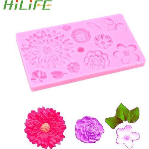 HILIFE Baking Tools Silicone Food Grade Material Dining Bar Fondant Sunflower Shape Cake Mold Cooking Tools Cake Decoration