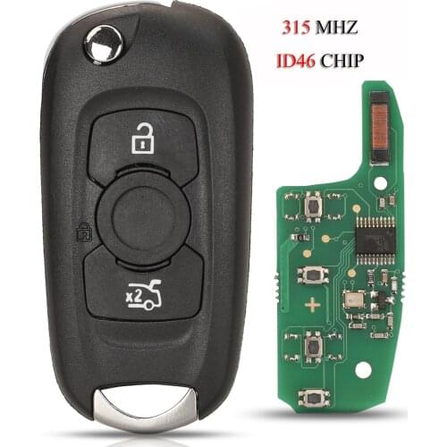 Kutery Folding Remote Car Key For Buick Verano after 2015 Regal Excelle GT/Excelle XT LaCROSSE 3Buttons 315MHZ ID46 Chip