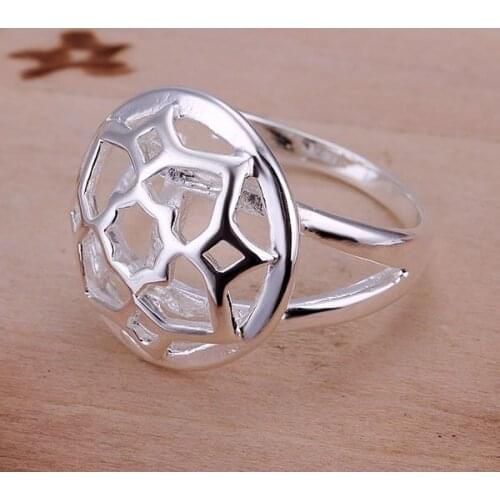 Hot Selling silver plated Rings for women mans silver size 6# 7# 8# 9# jewelry fashion jewelry Hollow Ring /aeqaivxa KN-R114