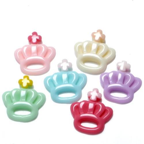 30Pcs Mixed Resin Crown Cabochon Flatback Embellishments Decoration Crafts Embellishments For Scrapbooking Diy Accessories