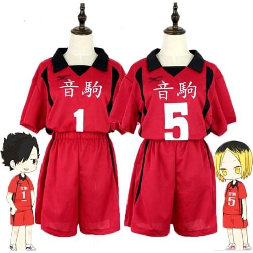 Anime Haikyuu Jersey Kozume Kenma Cosplay Kuroo Tetsurou Costumes Volleyball Uniform Fukurodani Academy Team Top+Shorts Boys