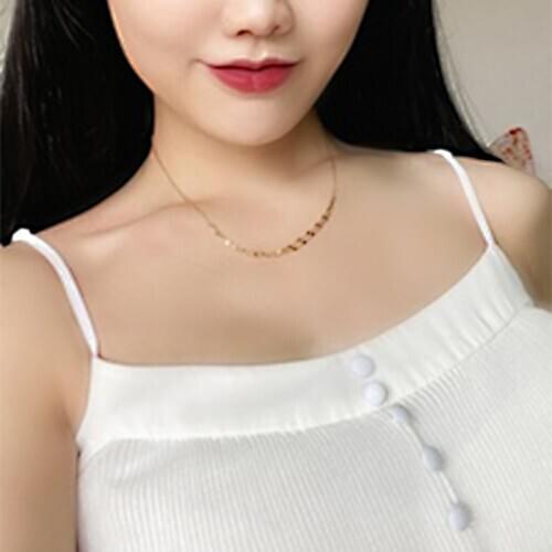 Fashion Classic Stainless Steel Womens Gold Silver Color Beads Flat Chain Choker Bead Tassels Pendant Necklaces Banquet Jewelry