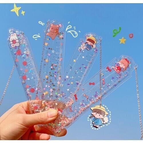 MINKYS New Arrival Cute 15CM Multifunctional Ruler Bookmark Study Drawing Tool Gift School Stationery Supplies