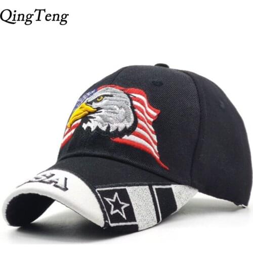 2020 Embroidery Eagle USA Flag Mens Baseball Cap Army Snapback Caps Casquette Homme Bone Masculino Garros Dad Hats