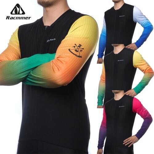 Racmmer 2020 Mens Long Sleeve Cycling Jersey AERO Road Bike MTB Clothing Bike Wear Spring Autumn Clothes Kit Bicycle Maillot