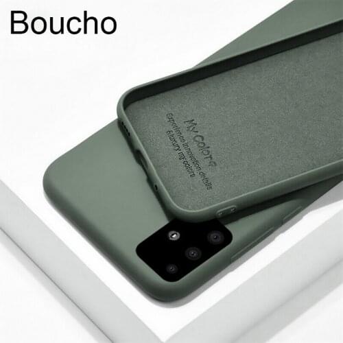 For Samsung A51 A71 A50 A70 S8 S9 S10E S20 Plus Liquid Silicone Soft Case Cover For Galaxy Note 8 9 10 Plus A20 A30 A40 A750