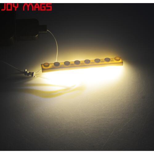 JOY MAGS LED Light Kit 1Pcs 1x8 Plate Light Accessory Color With Cool White/Warm White/Yellow/Green/Red/Blue For Building Blocks