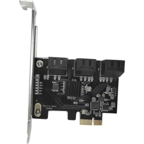 PCI-E Expansion Card PCI-E to 6-Port SATA3.0 6Gbps Adapter Card to Expand IPFS Hard Disk 88SE92 SATA Expansion Card