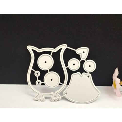 Q0KA Night Owls Cutting Die Stencil Aesthetic Decorative Embossing Cutting Die for DIY Photo Album Scrapbookings Journals