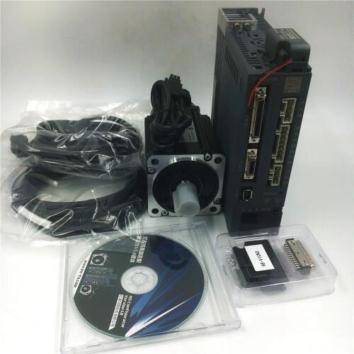 Three Phase AC 220V Servo Drive Motor Kit 750W Flange 80mm 2.39Nm 3000rpm Servo Motor& Driver with 3m Encoder cable& Power Cable