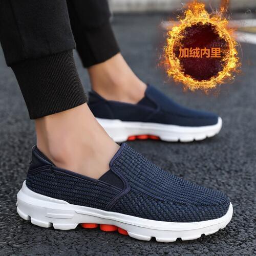 Winter Autumn cotton warm men casual walking shoes travel fitness Dad shoes plus-size 39-45 mens shoes breathable mesh sneakers
