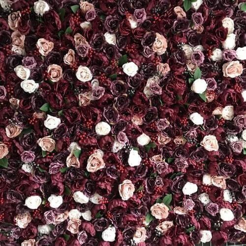 TONGFENG 8pcs/lot Flower runner wedding decoration Artificial silk rose peony 3D flower wall wedding backdrop decoration
