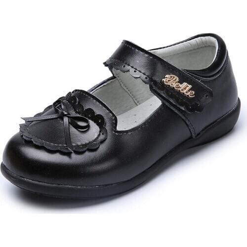 Girls School Mary Jane Shoes For Children Classic Leather Wedding Party Princess Brogue Shoes Big Kids Uniform Flat Student Shoe