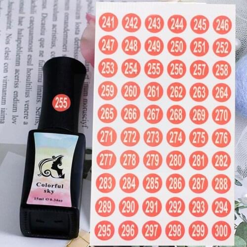 Waterproof Digital Number Sticker Red Bar Cup Beauty Mark Shampoo Stationery Mark Box Bottle Nail Sticker A3Q5