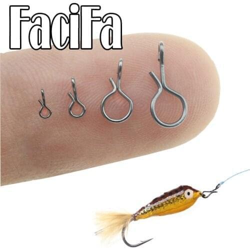 25 or 50 pcs Fly Fishing Snap Quick Change for Flies Hook Lure Lock Carp Fishing Snaps Lures Clip Link Accessories Tackle