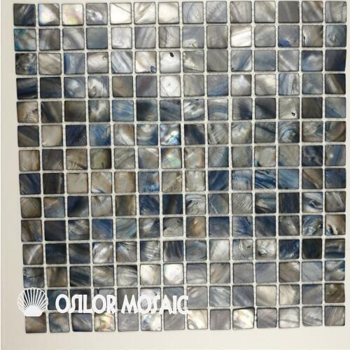 Freshwater shell mother of pearl mosaic tile for kitchen backsplash and bathroom blue color 1pcs