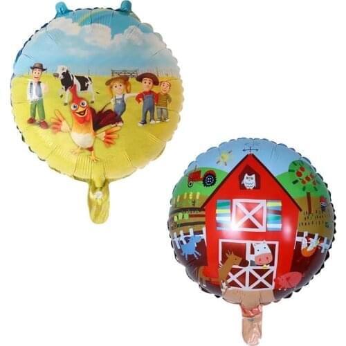 10pcs Farm Animal Balloons forest Balloon Baby 1st 2nd Birthday Party Decorations Globos Toys For Kids Farm Vacation Party