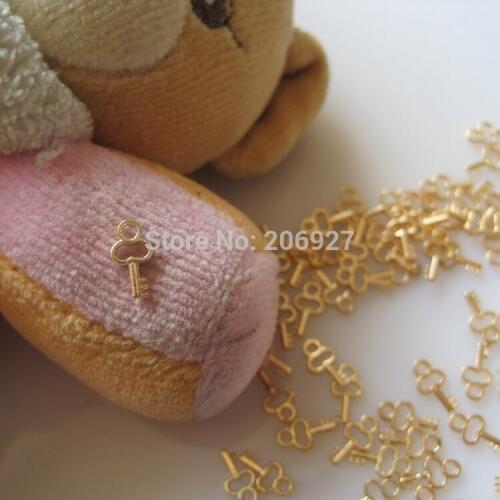 MD-584 10pcs Fancy Gold Key Deco Metal Charms Metal Deco Charms Nail Art