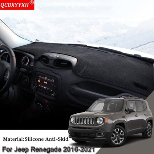 Car Styling For Jeep Renegade 2016-2021 Auto Dashboard Protective Mat Shade Cushion Pad Rose Carpet Mat Cover Internal Accessory