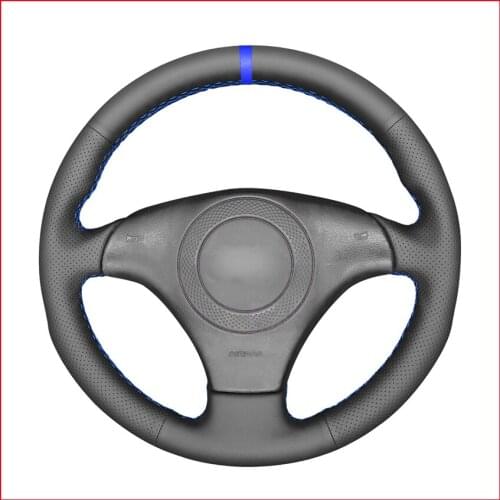 Artificial Leather Blue Marker Steering Wheel Cover for Audi TT (8N) 1998-2001 A8 S8 (D2) 1998-2002 S4 (B5)