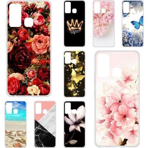 Phone Case For Infinix Hot 9 Case Silicon Floral Painted Protective Bumper Coque Infinix Hot9 Covers Back Soft TPU Fundas Hoesje