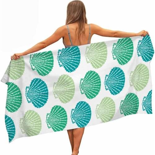 Scallop Mikrofaser Pool Strand Handtuch Tragbare Schnell Trockenen Sand Outdoor Reise Schwimmen Decke Yoga Matte