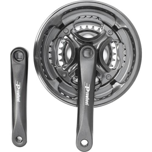 Hot AD-PROWHEEL 21/24-Speed Mountain Bike Aluminum Alloy Shift Crankset 28/38/48T 170mm Hollow Sprocket Bike Crankset