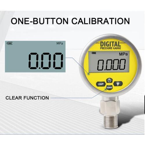 FK-Y810 Digital Display Pressure Gauge 80mm Dial Micro Pressure 0-1.6Kpa Hydraulic Negative Electric Contact Controller