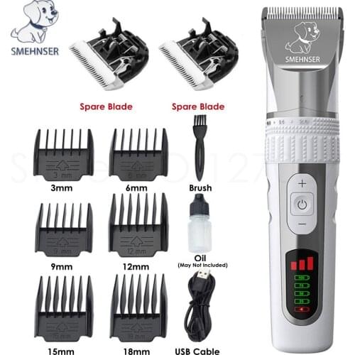 Dog Clippers Professional Pet Clipper USB Cordless Grooming Kit Electric Cat Dog Hair Trimmer Shaver Animal Hair Cutting Machine