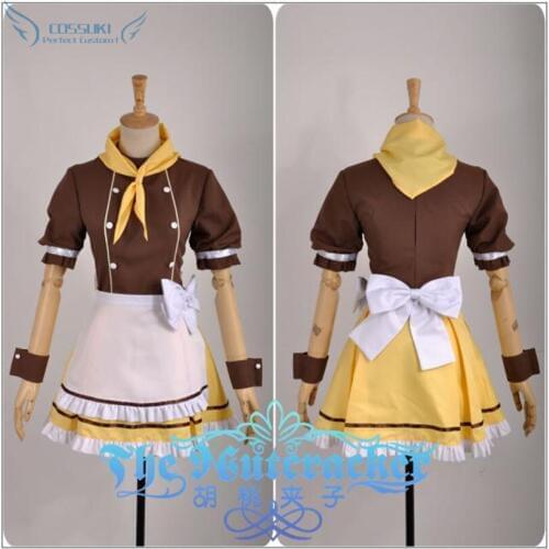 Love Live Koizumi Hanayo Cafe Loita Kawaii Sweet Maid Dress Cosplay Costume , Perfect Custom For You