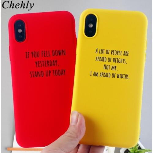 Fashion Phone Case for IPhone 6s 7 8 11 Plus Pro X XS MAX XR Funny Letter Cases Soft Silicone Fitted TPU Back Accessories Covers