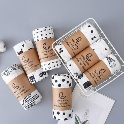 120*110 CM Muslin Swaddles Baby Blankets Photography Accessories Bedding Newborn Swaddle Towel Swaddles Breastfeeding Cover