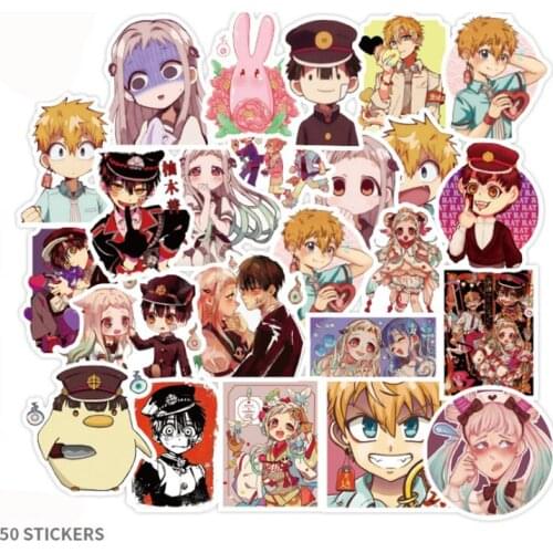 50Pcs Toilet-bound Hanako-kun Stickers A Anime Manga Crystal For Motorcycle Skateboard Bicycle Laptop Suitcase Guitar Car