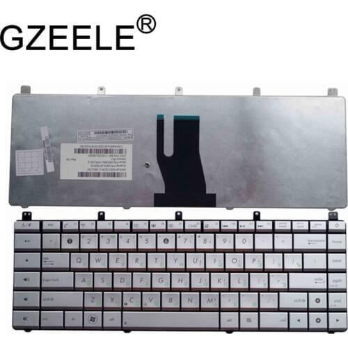 GZEELE RU New Keyboard FOR ASUS N45 N45E N45S N45Vm N45-2 N45SF N45Sl N45SJ Laptop Keyboard Russian Silver