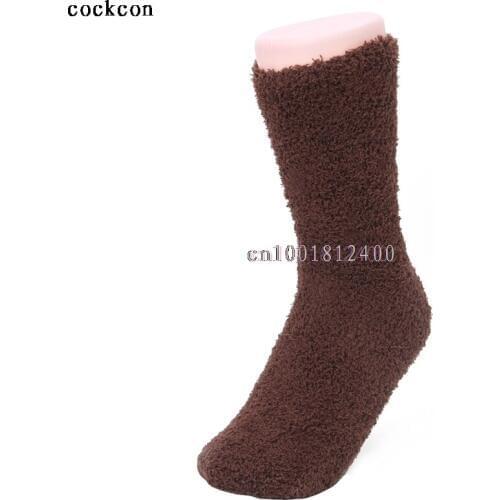 Very comfortable cashmere socks women men warm winter sleeping bed floor