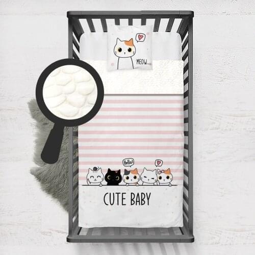 Kids Minky Blanket Super Soft and Warm Blankets Children for Couch and Bed Cute Baby Cats Meow Love White Model 062