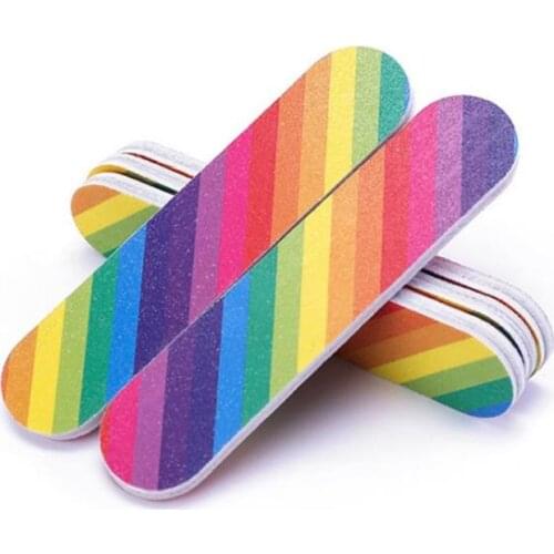 100pcs Nail Files Sandpaper Buffers Crescent Grit Disposable Sanding Buffer Manicure Nail Art Tools