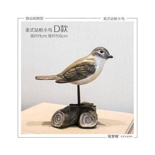 Resin birds furnishing home Owl Adornment living room childrens room crafts statues sculpture Home wedding decoration dies