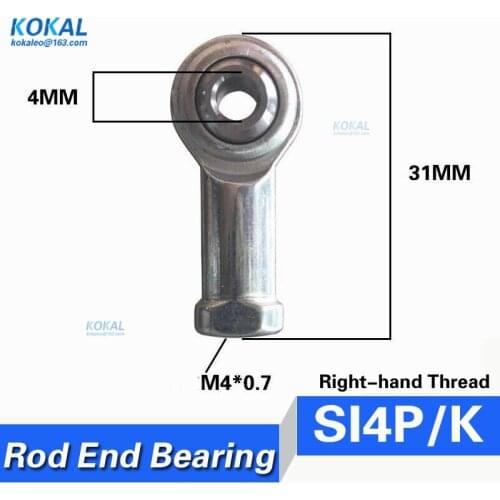 [SI4P/K] minisize fish eye thread Rod Ends Joint Bearing with interal 4mm metric right hand female thread rod ends SI4T/K PHSA4