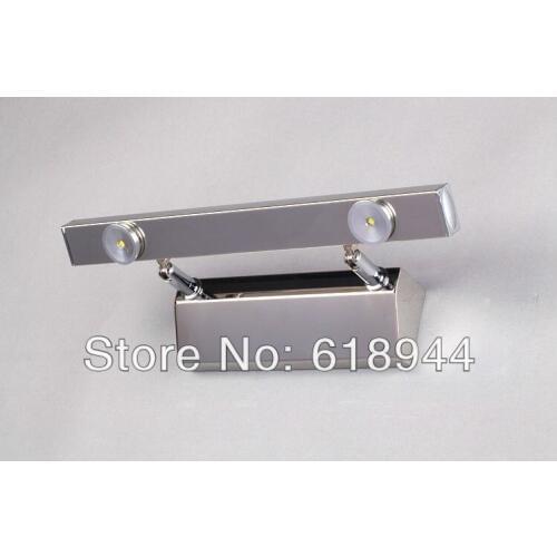 LED mirror light, stainless steel led minimalist modern bathroom mirrored wall art lamp lighting