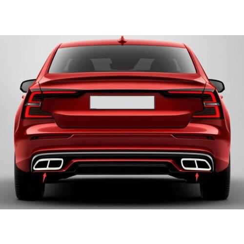 For VOLVO S60L S60 V60 S90 V90 XC90 XC60 2014-2021 Exhaust Decoration Tail Throat Bright Silver Chrome Styling Accessories YJD
